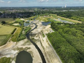 Dortmund, Castrop-Rauxel, North Rhine-Westphalia, Germany - River renaturalisation, renaturation of