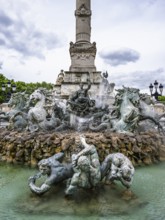 Fontaine du Char du Triomphe de la Concorde, Place des Quinconces, Bordeaux, Gironde,