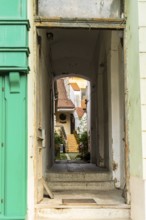 Alley in the historic centre of the Capital of Culture 2026, Trencín, Slovakia