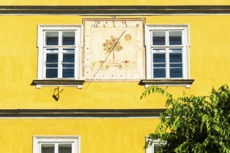 Sundial on a house wall, Capital of Culture 2026, Trencín, Slovakia