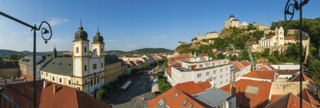 Panoramic view from the city tower of the Piarist Church of St Francis Xavier, the old town centre