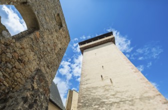 View of the St Matthew's Tower of Trencín Castle, Capital of Culture 2026, Trencín, Slovakia
