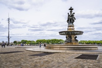 Fontaine des Trois Graces, Place de la Bourse, Bordeaux, Gironde, Nouvelle-Aquitaine, France
