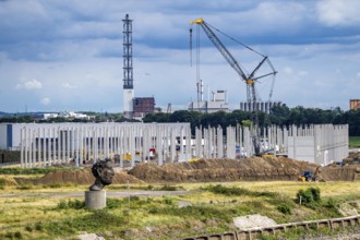 Construction of a new logistics hall on the Mercatroinsel, Hall 2, next to an existing hall, approx