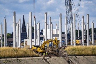 Construction of a new logistics hall on the Mercatroinsel, Hall 2, next to an existing hall, approx
