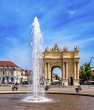Fountain on Luisenplatz, Brandenburg Tor, Potsdam, Brandenburg, Germany