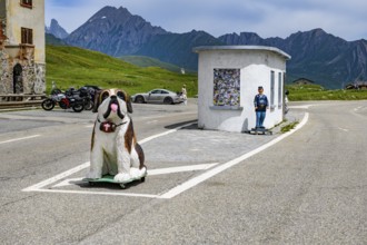 Disused former border hut for passport control at the border crossing between France and Italy, in