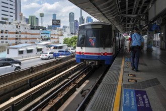 BTS Skytrain stop, Bangkok, Thailand