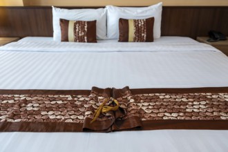 Hotel room double bed