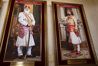 Portraits of the Maharajas in the City Palace Museum, City Palace, Udaipur, Rajasthan, India