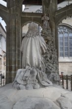 Jesus on the Mount of Olives around 1500, last restoration 2015 at St Nicholas Minster, Überlingen,