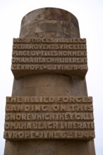 Memorial to the landing of the US V Corps on 6 June 1944, Omaha Beach, D-Day, Operation Overlord,