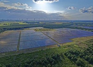 Jännersdorf solar park in the municipality of Marienfließ, Brandenburg. Germany