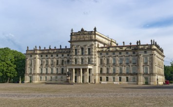 Cascades in front of Ludwigslust Castle. Ludwigslust, Mecklenburg-Western Pomerania, Germany
