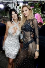 Djamila Rowe and Jenice at the exclusive terrace opening of Casa Bellucci in Berlin on 16 July 2025