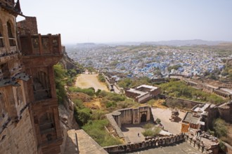 City view of Jodhpur from the Mehrangarh or Meherangarh Fort, Jodhpur, Rajasthan, India