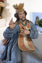 Baroque palm donkey, around 1700, detail Jesus, Museum im Kornhaus, Hauptstr. 40, Bad forest lake,