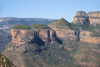 Blyde River Canyon with Three Rondawels peak, Table Mountains, Canyon landscape, Panorama Route,