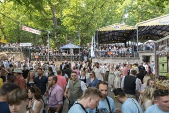 Party mile at the Erlangen Bergkirchweih, traditional twelve-day folk festival, Erlangen, Middle