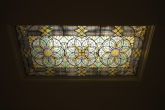 Interior view, ceiling window above staircase, town hall, Hôtel de Ville, Mairie, formerly Hôtel