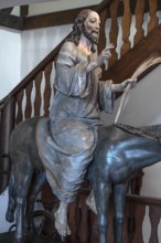 Palmesel, created in 1767, detail of Jesus, Städtisches Museum, Krummebergstr. 30, Überlingen,