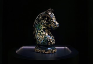 Horse with baroque motifs reminiscent of grapevines, by Baqué Molinié, Treasury, headquarters of