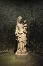Madonna statue, Madonna, patron saint, baby Jesus, cellar, champagne cellar of Moët & Chandon, Les