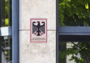 Federal Public Prosecutor General at the Federal Court of Justice in Karlsruhe. Office sign with