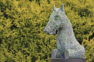 Sculpture Moondog by Thomas Schütte 2024, Blickachsen 14, Homage to US-American composer Louis