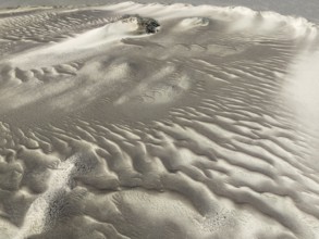 Patterns in the sand of the Namib Desert. Aerial view. Drone shot. Skeleton Coast National Park,