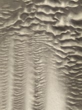 Patterns in the sand of the Namib Desert. Aerial view. Drone shot. Skeleton Coast National Park,