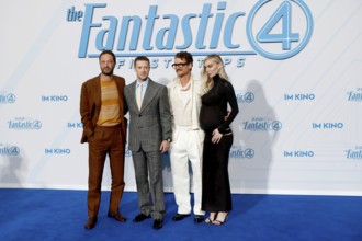 Ebon Moss-Bachrach, Joseph Quinn, Pedro Pascal and Vanessa Kirby at The Fantastic Four Fan Event at