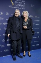 Heinz Hönig and his woman Annika Kärsten-Hoenig at the Cocktail Prolongé for the Semi-Final Round