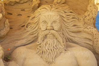 Detail, Poseidon, the god of the sea by Zsolt M.Toth from Hungary, Sandwelt, Warnemünde, Rostock,