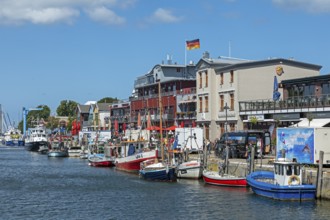 Boats, Der alte Strom, Warnemünde, Rostock, Mecklenburg-Vorpommern, Germany