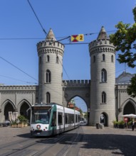 Road traffic, Tram at Nauener Tor, Potsdam, Brandenburg, Germany