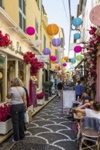 Alley in the old town, Antibes, Provence Alpes Côte d'Azur, South of France, France