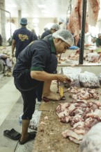 Market hall, section of camel butchers, Salalah, Dhofar, Oman