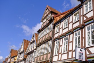Half-timbered houses in the old town centre, Celle, Lüneburg Heath, Lower Saxony, Germany