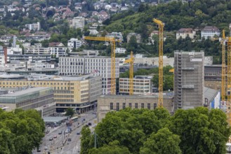View of the construction site of the new main railway station. Stuttgart 21, Stuttgart,