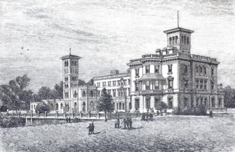 Osborne - House on the Isle of Wright, residence of the Queen of England, c. 1888, Historical,