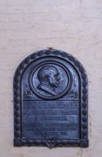 Church of St Mary and Willebrord, Otto von Bismarck's baptistery, memorial plaque from 1912,