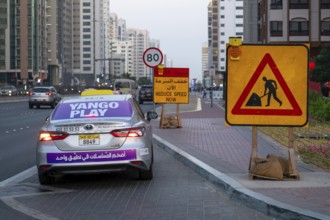 Taxi construction site, Abu Dhabi, United Arab Emirates