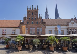 Restaurant in front of Lemgo's town hall, located on the market square. The town hall was built