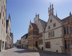 The town hall of Lemgo, located on the market square. The town hall was built over several