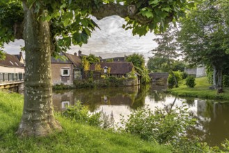 The river Loir in Alluyes, Centre-Val de Loire, France