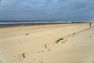 On the Plage des Cormorans beach in Mimizan-Plage, Côte d'Argent, France