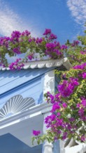 Dominican Republic, colorful colonial streets of Puerto Plata in historic city center