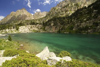 Lake Estany de Monestero in the Aigüestortes i Estany de Sant Maurici National Park, Catalonia,