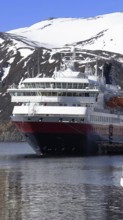 Honningsvag bay, island of Mageroya in Finmark county, Norway. Famous cruise and tourist